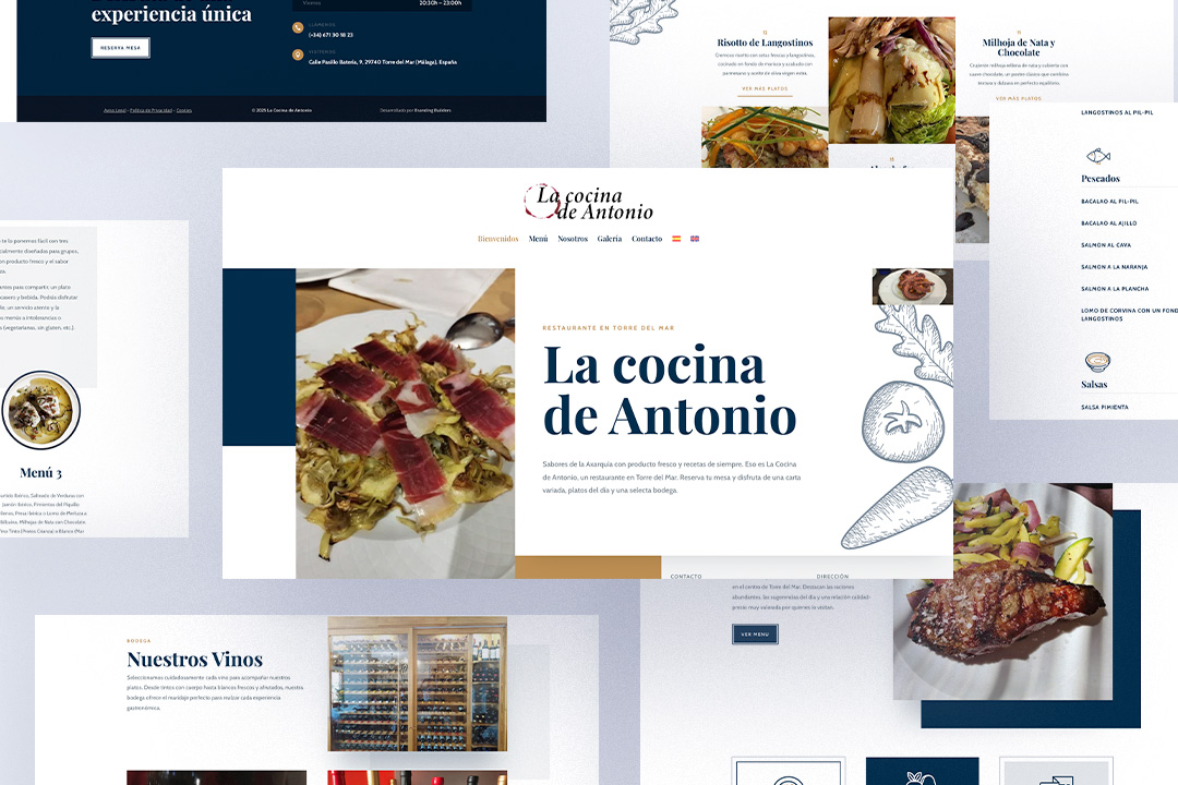 Página web de La Cocina de Antonio